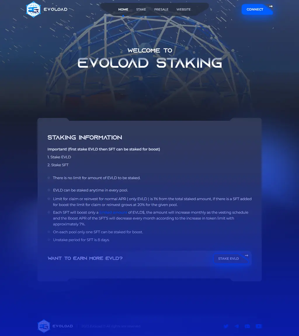 Evoload Staking dApp